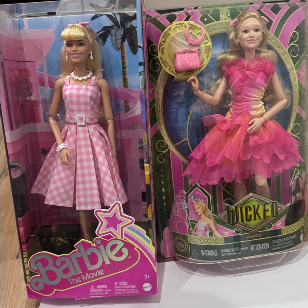 Barbie Movie and Glinda Doll